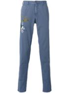 Pt01 Dream Painted Trousers, Men's, Size: 46, Blue, Cotton/linen/flax