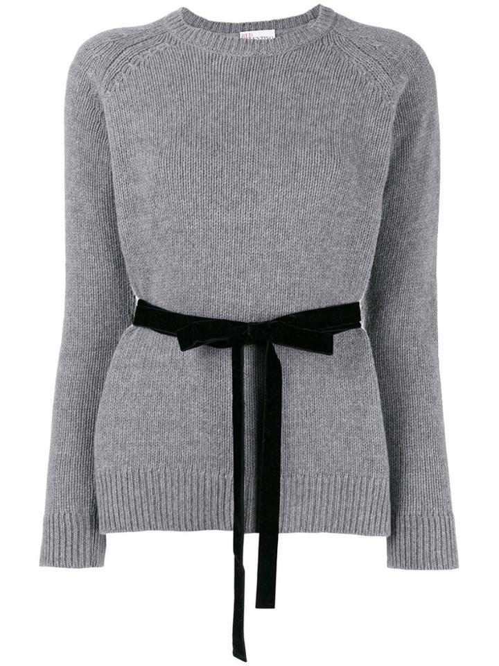 Red Valentino Belted Jumper - Grey