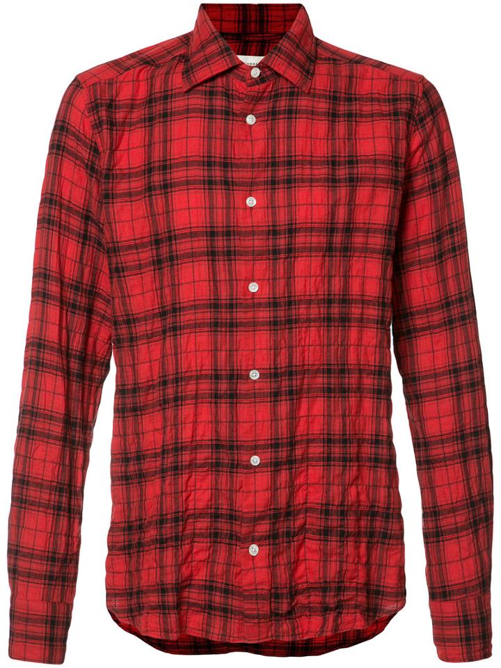 Faith Connexion Plaid Print Shirt, Size: Xs, Red, Cotton/spandex/elastane