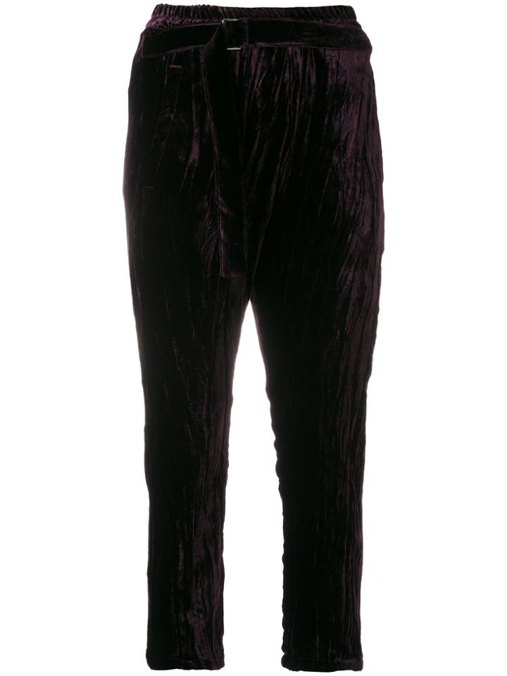 Ann Demeulemeester Blixa Cropped Trousers - Pink & Purple