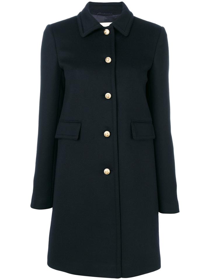Gucci Single Breasted Coat - Blue