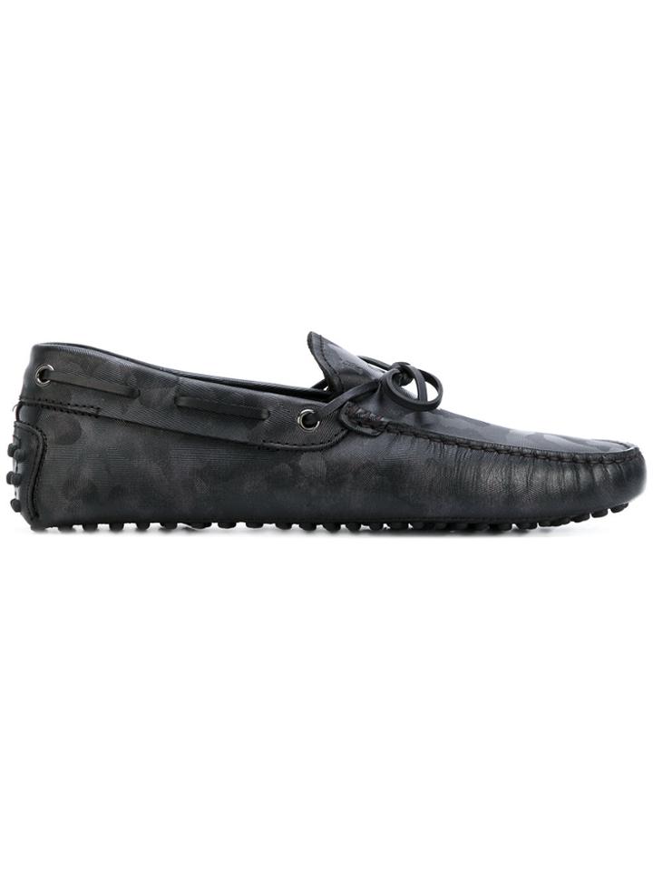 Tod's Camouflage Mocassins - Black