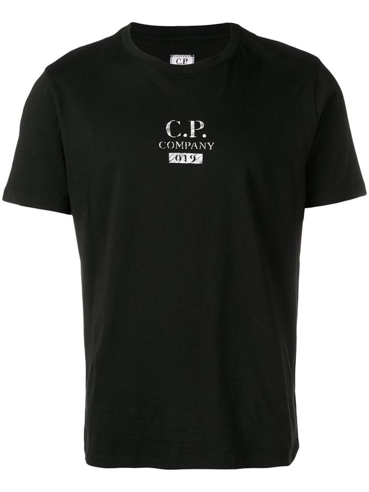Cp Company Printed Logo T-shirt - Black