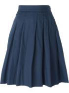 P.a.r.o.s.h. Pleated Skirt, Women's, Blue, Cotton/spandex/elastane