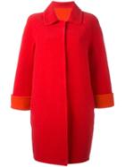 Gianluca Capannolo Classic Fastening Shift Coat, Women's, Size: 38, Red, Nylon/polyamide/virgin Wool