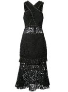Nicole Miller Studded Lace Dress - Black