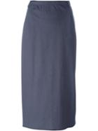 Prada Vintage Midi Pencil Skirt, Women's, Size: 44, Blue