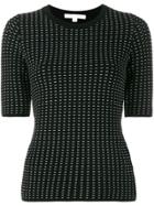 Jonathan Simkhai Short Sleeved Knitted Top - Black