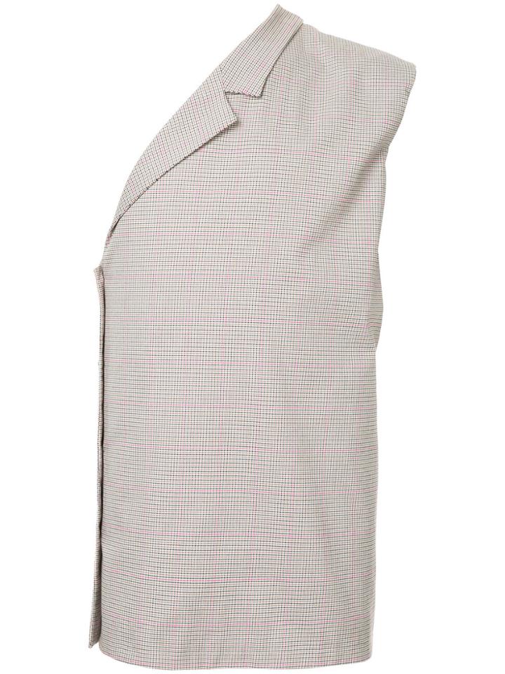 Raf Simons Asymmetric Houndstooth Jacket - Multicolour