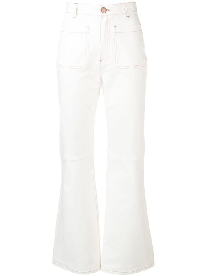 See By Chloé Flared Panel Jeans - White