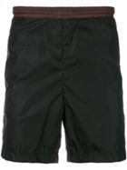 Low Brand Side Stripe Swim Shorts - Black