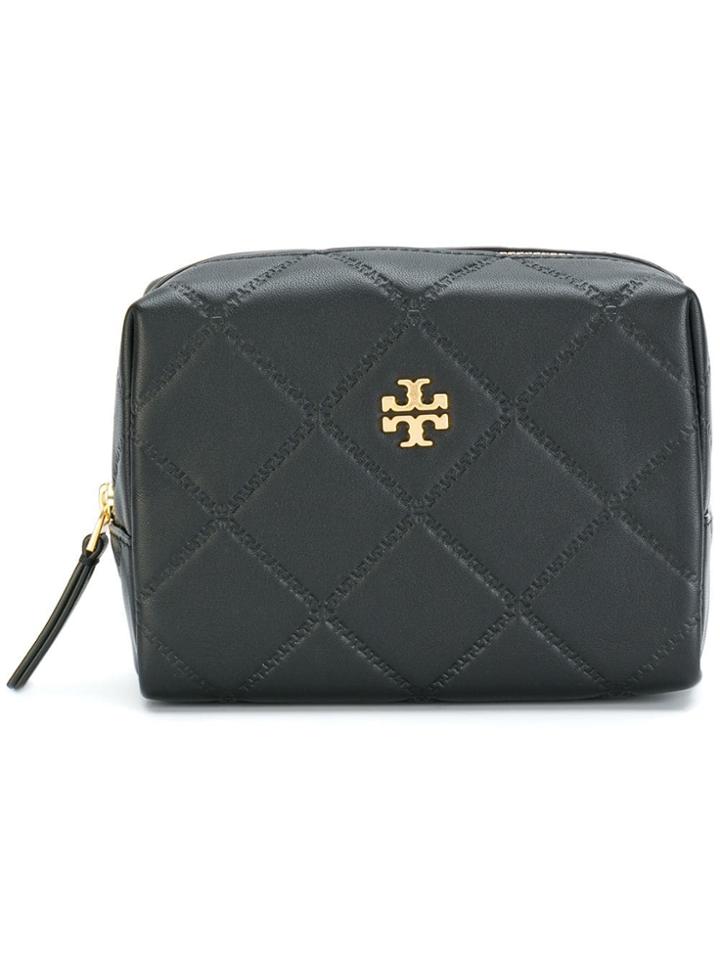Tory Burch Georgia Small Makeup Bag - Black