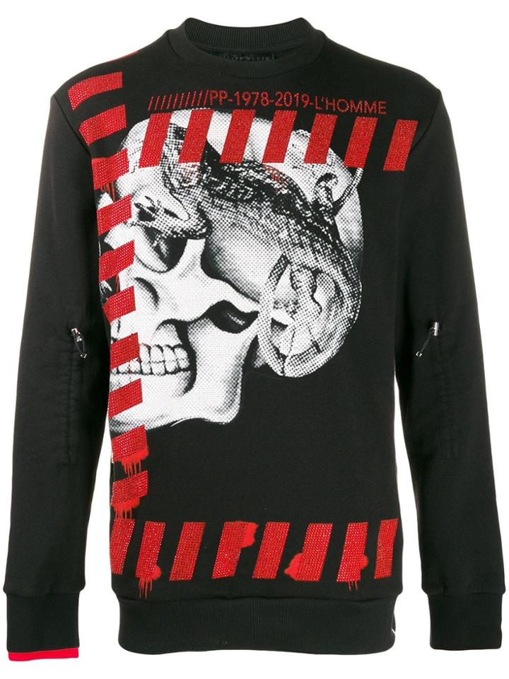 Philipp Plein Skull Print Sweater - Black