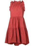 Ulla Johnson Tasmin Ruffled Midi Dress - Red