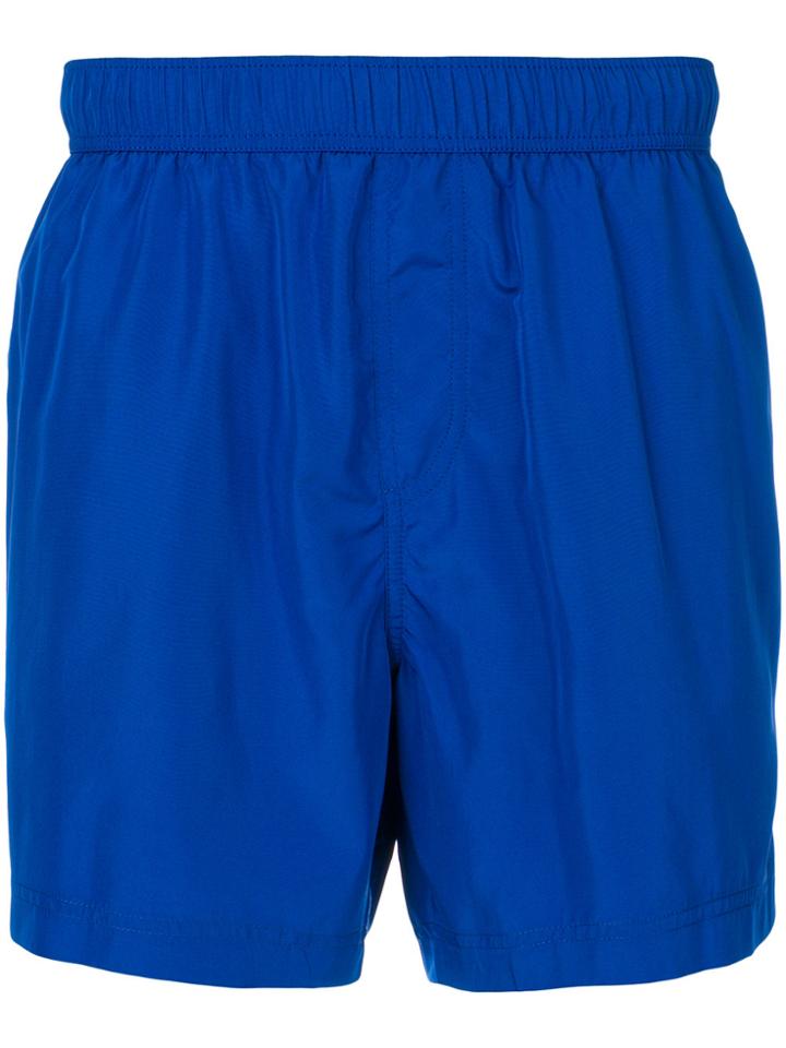 Ermenegildo Zegna Elasticated Waist Swim Shorts - Blue