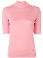 Nina Ricci Turtleneck Fine Knit Top - Pink & Purple