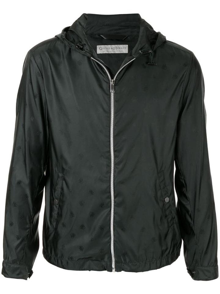 Gieves & Hawkes Zipped Hooded Jacket - Black