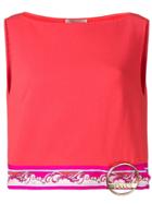 Emilio Pucci Printed Panel Cropped Top - Red