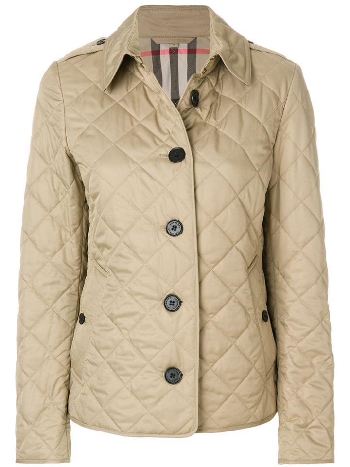 Burberry Diamond Quilted Jacket - Nude & Neutrals