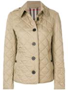 Burberry Diamond Quilted Jacket - Nude & Neutrals