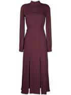 Nino Babukhadia Front Slits Chiffon Dress - Pink & Purple
