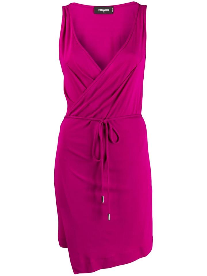Dsquared2 Belted Waist Wrap Dress - Pink