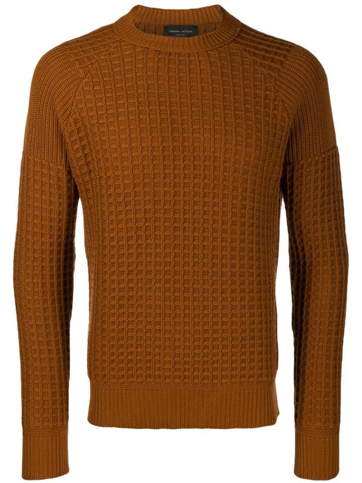 Roberto Collina Waffle Knit Sweatshirt - Brown