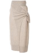 Christopher Esber Draped Wrap Midi Skirt - Neutrals