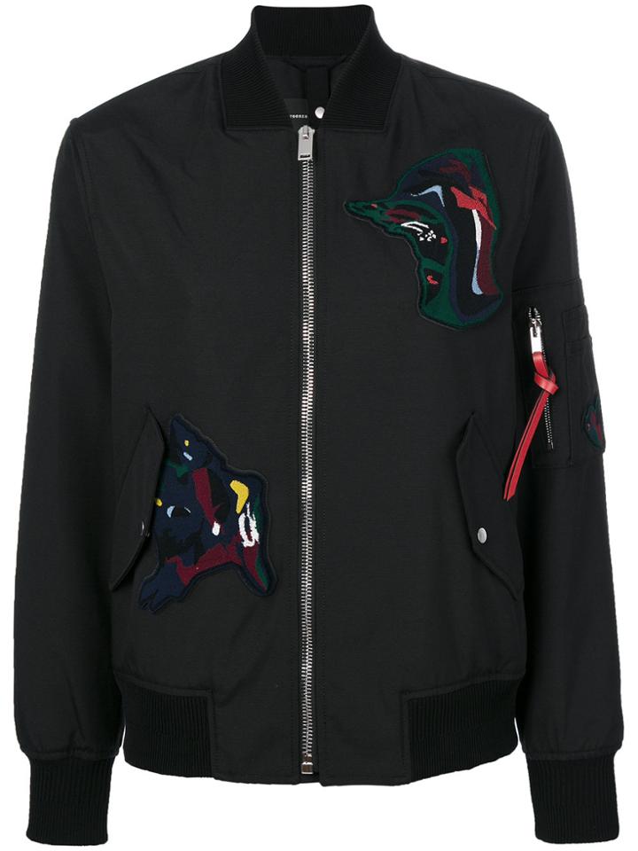 Proenza Schouler Bomber Jacket With Patches - Black