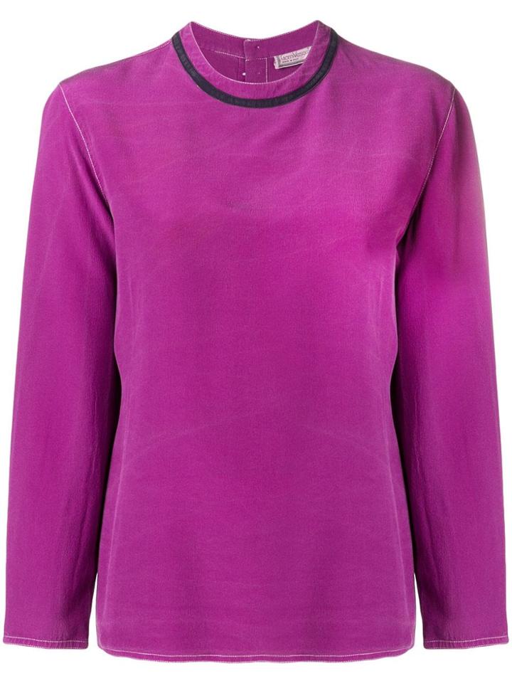 Versace Pre-owned 1990's Long-sleeve Blouse - Purple