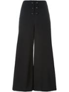Proenza Schouler Button Detail Culottes, Women's, Size: 4, Black, Spandex/elastane/wool