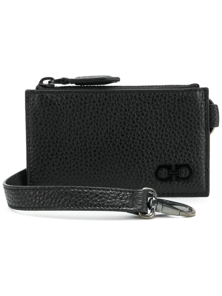 Salvatore Ferragamo Top Zip Wallet - Black
