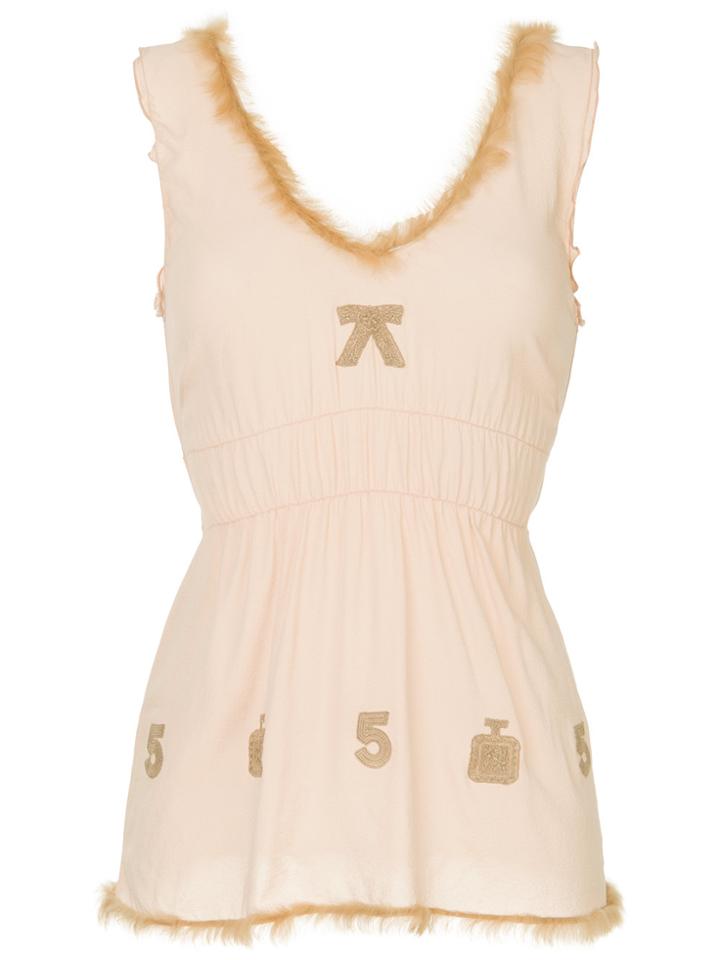 Chanel Vintage Sleeveless Flared Top - Pink & Purple