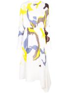 Tibi Ant Farm Print Panel Dress - White