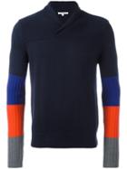 Carven Contrast Sleeve Sweatshirt, Men's, Size: Small, Blue, Wool