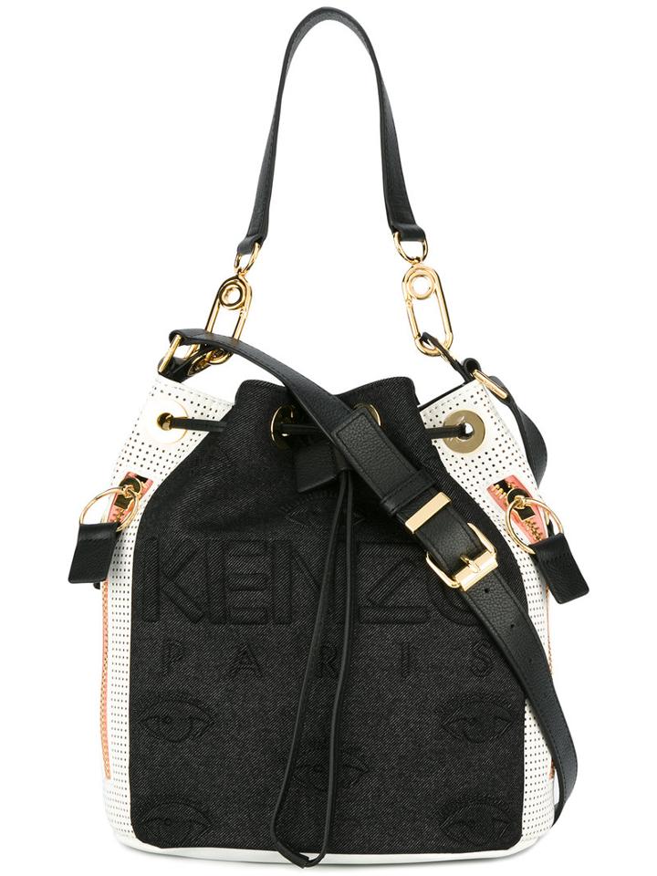 Kenzo Kombo Bucket Tote, Black, Cotton/nylon