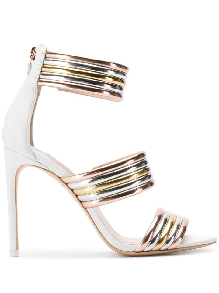 Sophia Webster Open Toe Stiletto Sandals - White