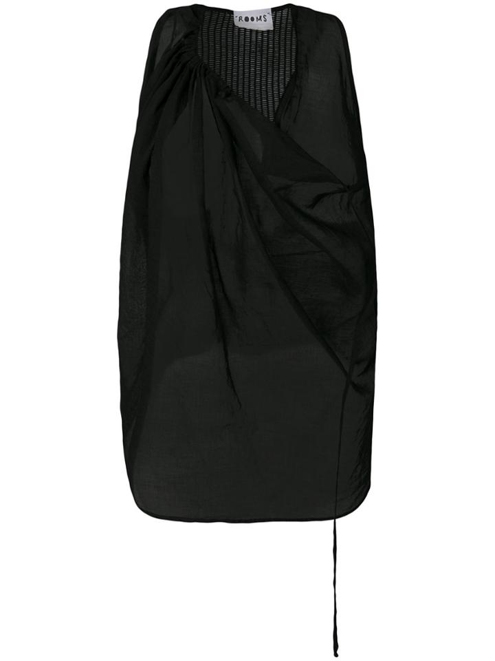 Lost & Found Rooms Draped Net Tank Top - Black