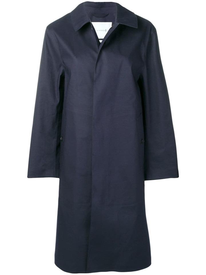 Mackintosh Navy Bonded Cotton Coat Lr-089 - Blue
