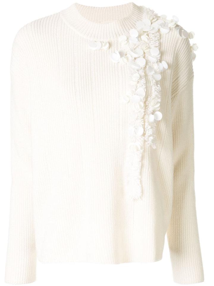 Onefifteen Embroidered Ribbed Jumper - White