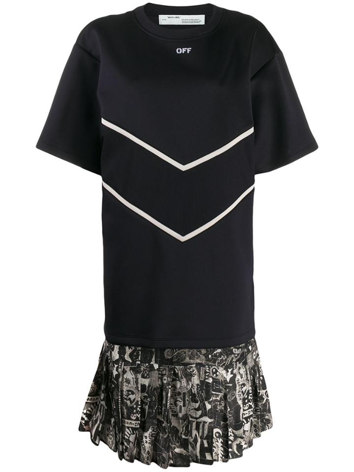 Off-white Intarsia T-shirt Dress - Black