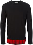 Mcq Alexander Mcqueen Shirt Insert Sweatshirt, Men's, Size: 52, Black, Cotton/viscose/virgin Wool
