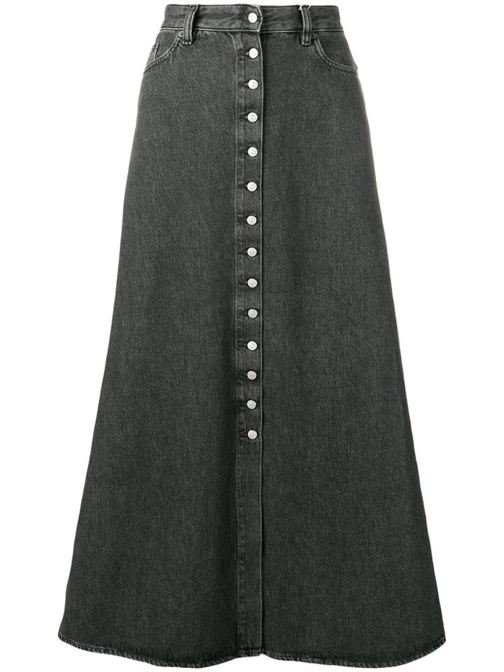 Mm6 Maison Margiela Button-up Denim Skirt - Grey