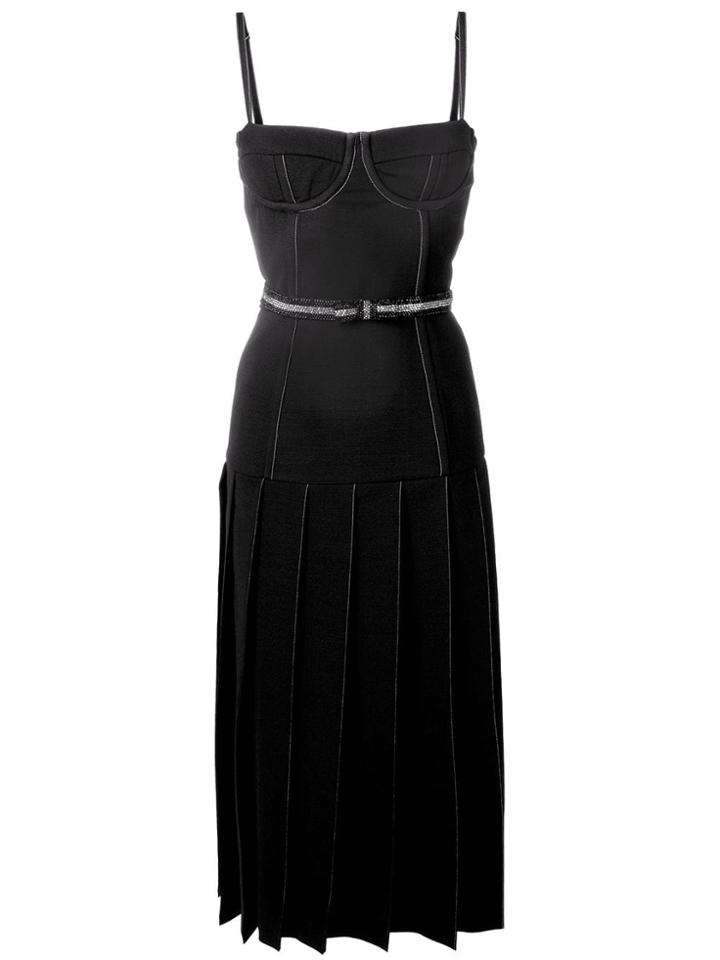 Thom Browne Wool Corset Skirt Dress - Blue
