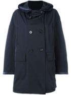 Moncler Hooded Mid-length Coat - Blue