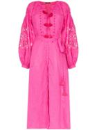 Vita Kin Sunflower Linen Maxi Dress - Pink