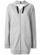Red Valentino Oversized Zip Hoodie - Grey
