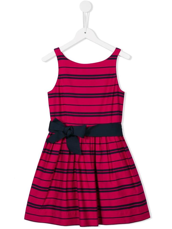 Ralph Lauren Kids Striped Party Dress, Girl's, Size: 8 Yrs, Pink/purple