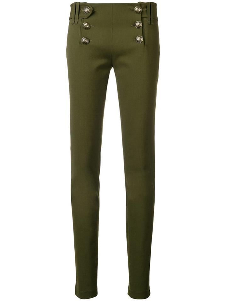 Plein Sud Military Skinny Trousers - Green