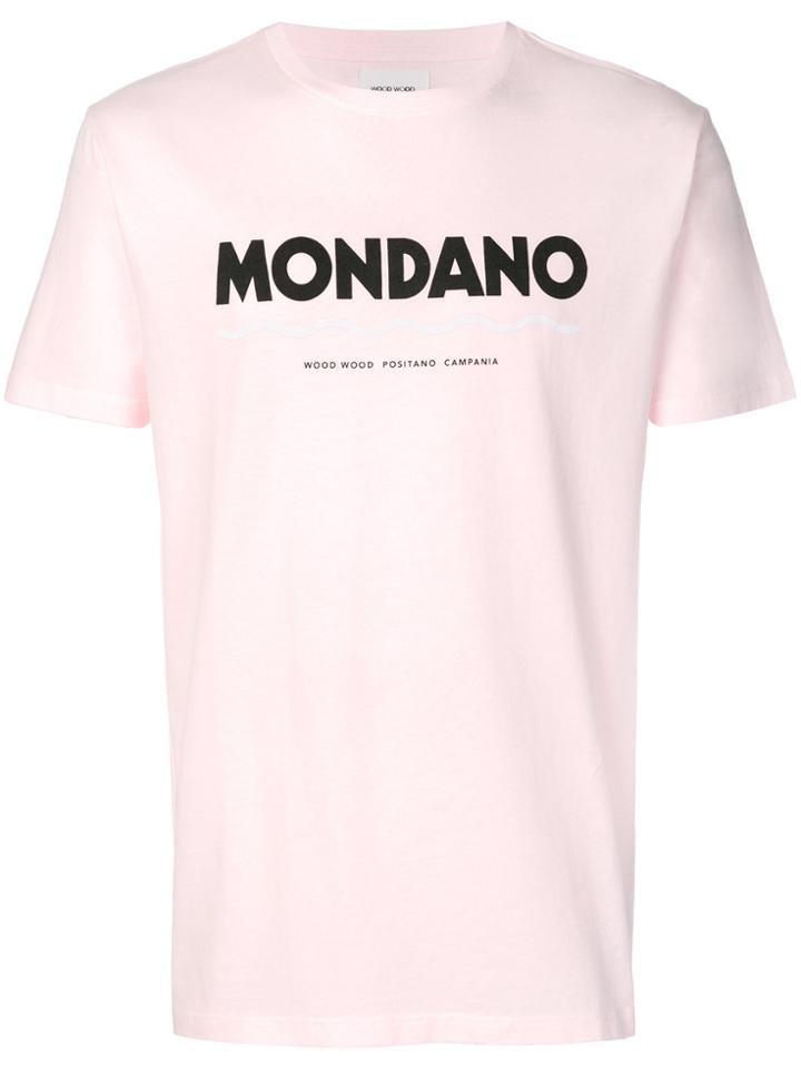 Wood Wood Mondano Slogan T-shirt - Pink & Purple